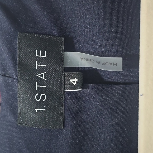 1. State Navy and Pink Floral Velvet Blazer - Picture 4 of 5